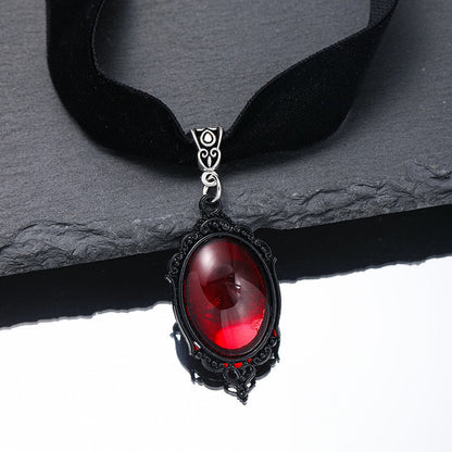 Gothic Velvet Necklace Pendant