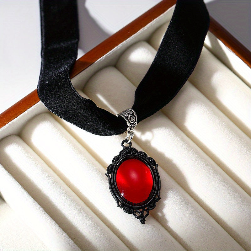 Gothic Velvet Necklace Pendant