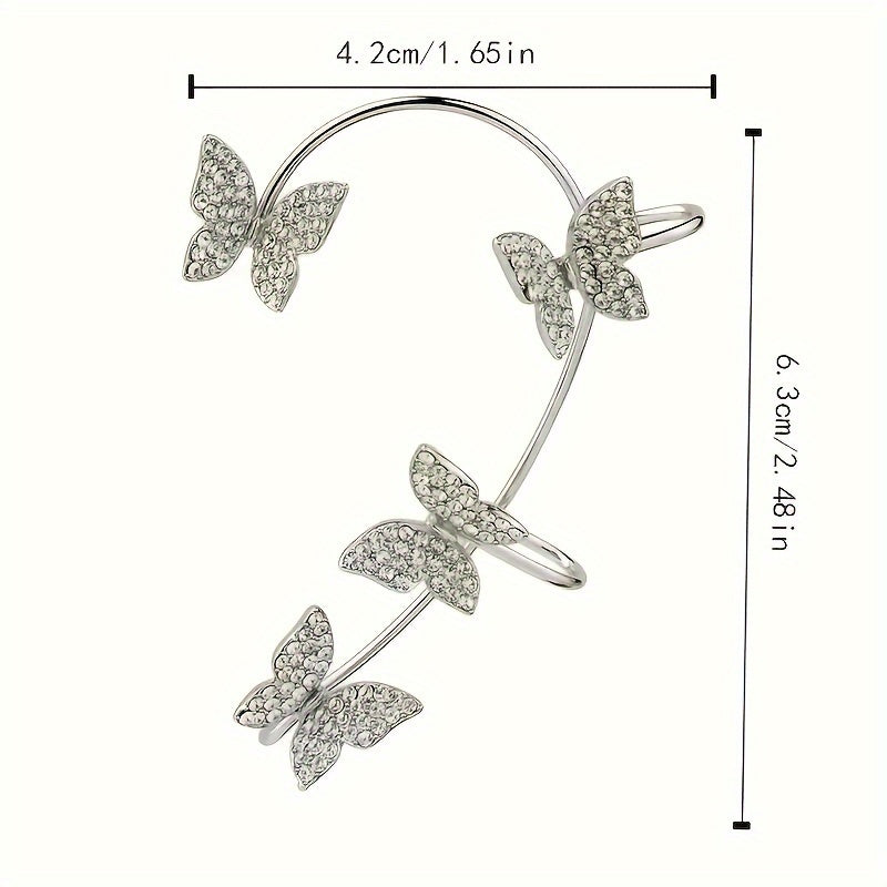 4-Piece Set Exquisite Butterfly Ear Clip