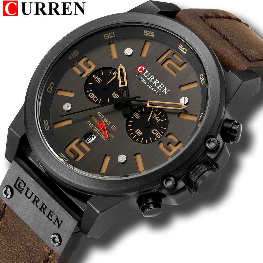 CURREN Chronograph  Relogio Masculino