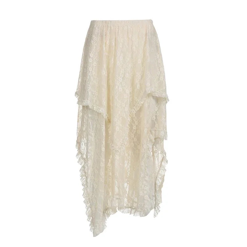 Deeptown Lace Long Skirts