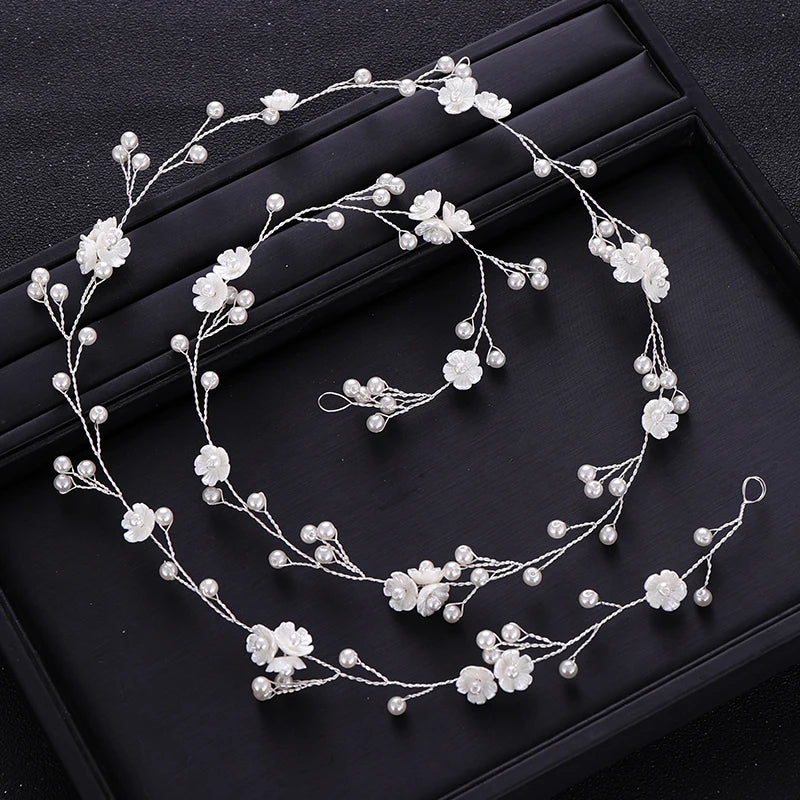 Pearl Flower Hair Vine HeadBand