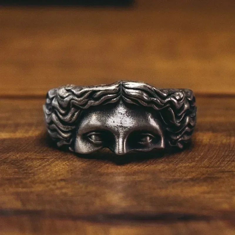 Venus Sculpture Half Face Ring