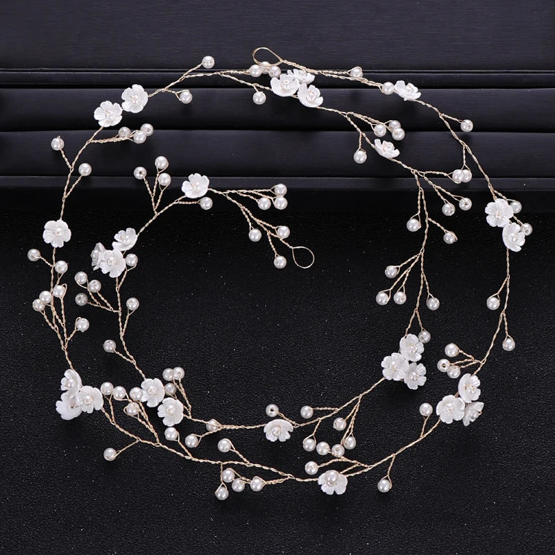 Pearl Flower Hair Vine HeadBand