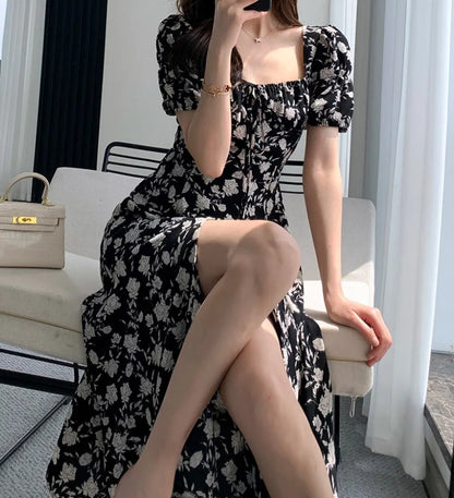 Spring Summer Chiffon Dress