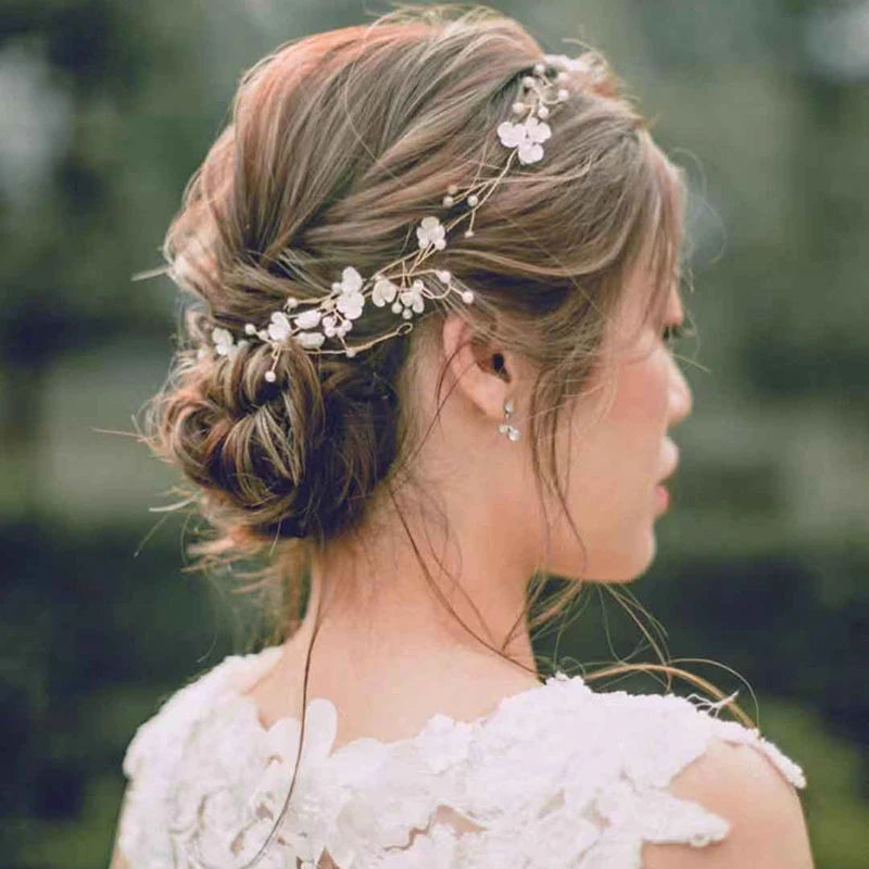 Pearl Flower Hair Vine HeadBand