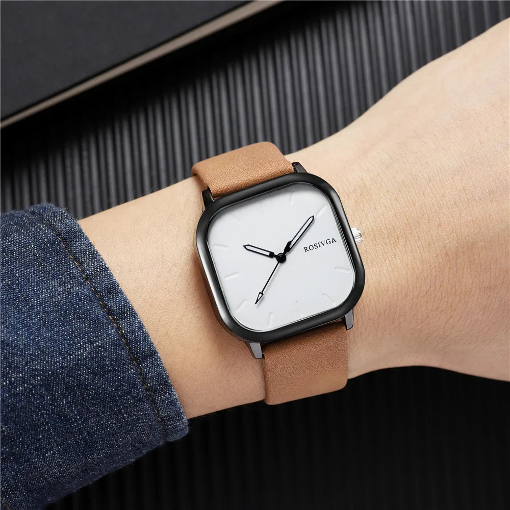 Vintage Leather Quartz Men Watch