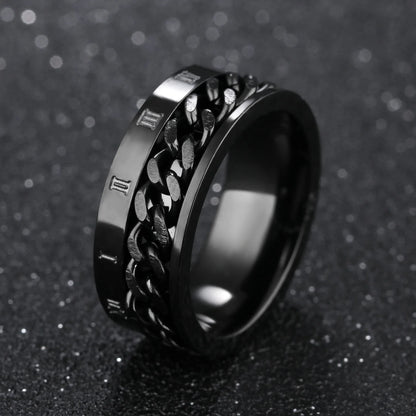 Roman Numerals Chain Ring