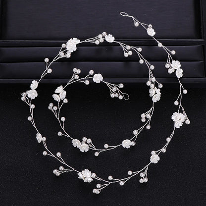 Pearl Flower Hair Vine HeadBand