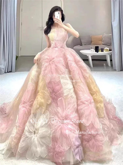 OLOEY Exquisite Floral Wedding Dress